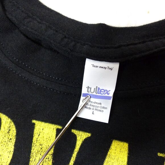 Y2K Nirvana Smiley Face T-Shirt Womens L Black 2013 Grunge Nevermind Tultex VTG - Picture 6 of 9